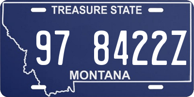 MT license plate 978422Z