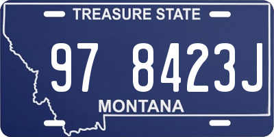 MT license plate 978423J