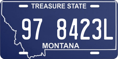 MT license plate 978423L