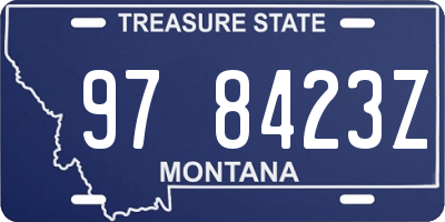 MT license plate 978423Z