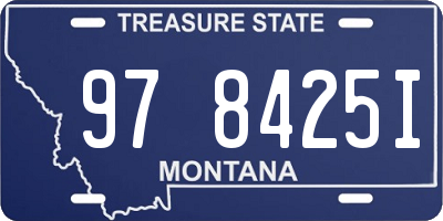 MT license plate 978425I
