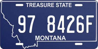 MT license plate 978426F