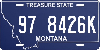 MT license plate 978426K