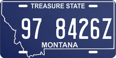 MT license plate 978426Z