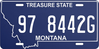 MT license plate 978442G