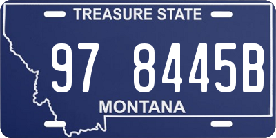 MT license plate 978445B