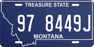 MT license plate 978449J