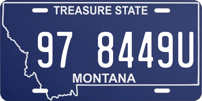 MT license plate 978449U