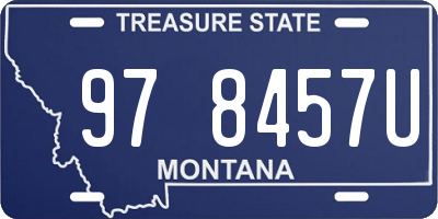 MT license plate 978457U