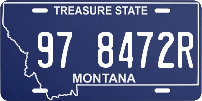 MT license plate 978472R