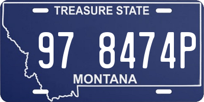 MT license plate 978474P