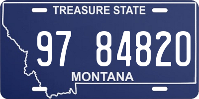 MT license plate 978482O