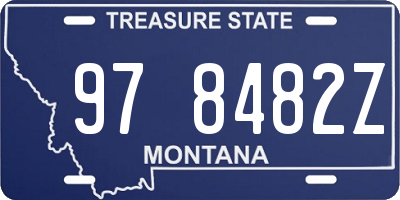 MT license plate 978482Z