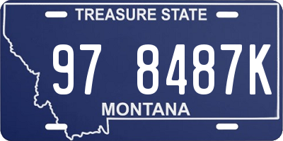 MT license plate 978487K