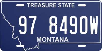 MT license plate 978490W