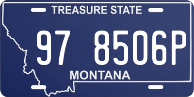 MT license plate 978506P