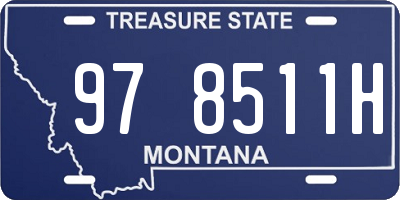 MT license plate 978511H