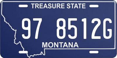 MT license plate 978512G