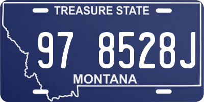 MT license plate 978528J