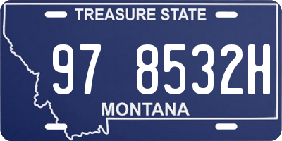 MT license plate 978532H