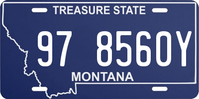 MT license plate 978560Y