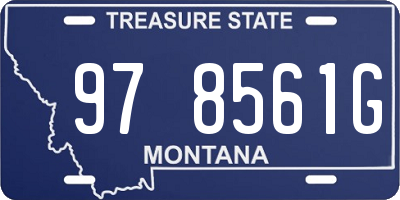 MT license plate 978561G