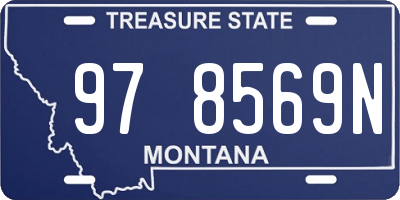 MT license plate 978569N