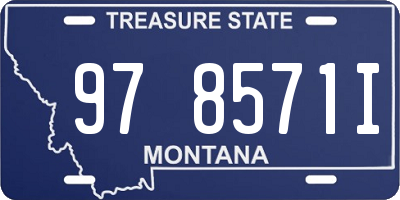 MT license plate 978571I