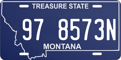 MT license plate 978573N