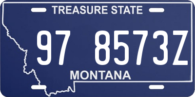 MT license plate 978573Z