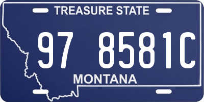 MT license plate 978581C