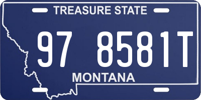 MT license plate 978581T