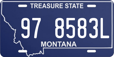 MT license plate 978583L