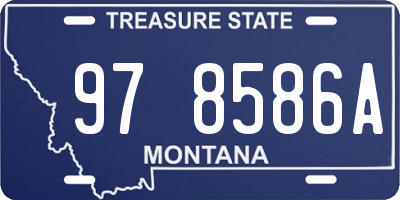 MT license plate 978586A