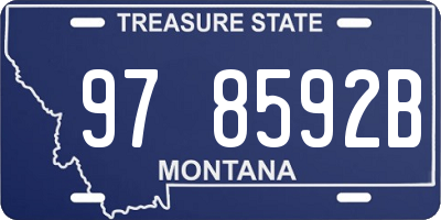 MT license plate 978592B