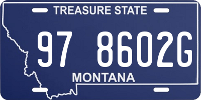 MT license plate 978602G