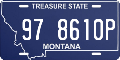 MT license plate 978610P