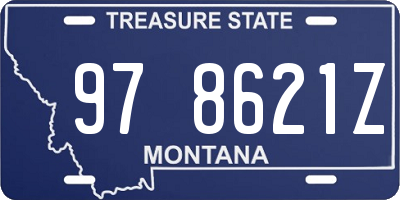 MT license plate 978621Z