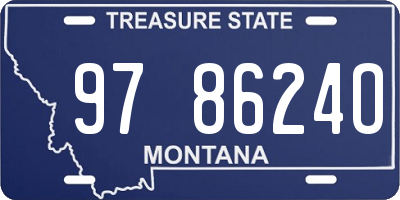 MT license plate 978624O