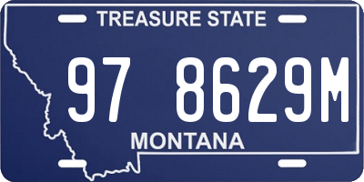 MT license plate 978629M