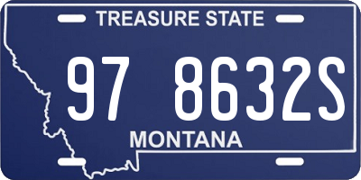 MT license plate 978632S