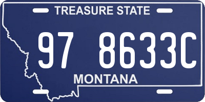 MT license plate 978633C