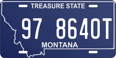 MT license plate 978640T