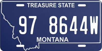MT license plate 978644W