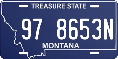 MT license plate 978653N