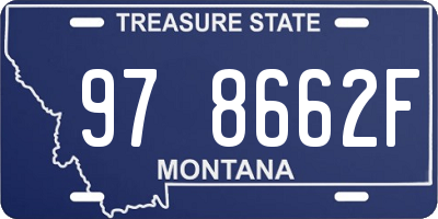 MT license plate 978662F
