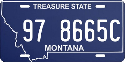 MT license plate 978665C