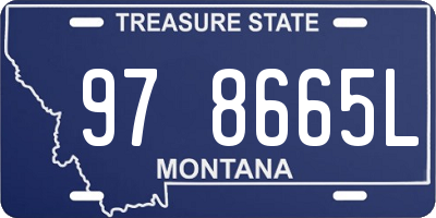 MT license plate 978665L