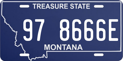 MT license plate 978666E