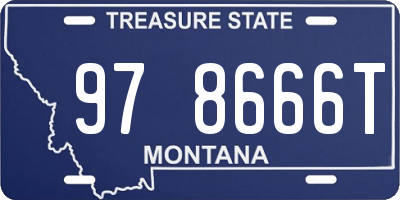 MT license plate 978666T